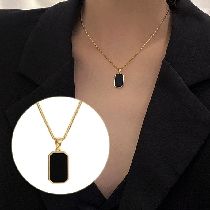 Black Pendant Necklace