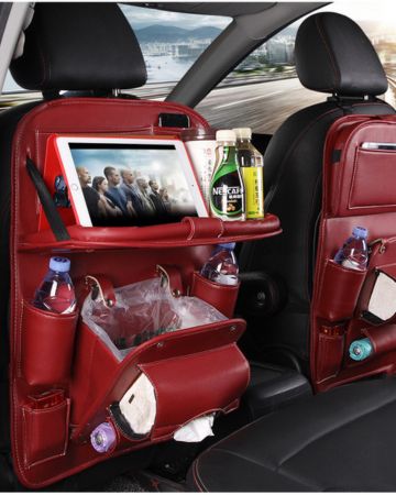 Multifunction PU Leather Car Organizer