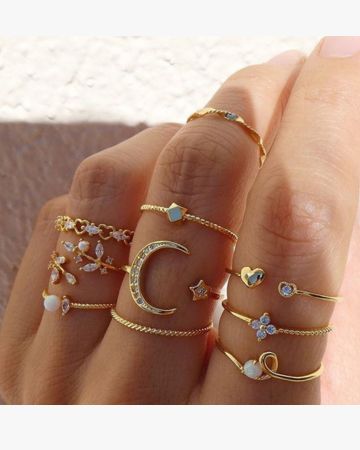 Bohemian Fashion Star 10-Piece Ring