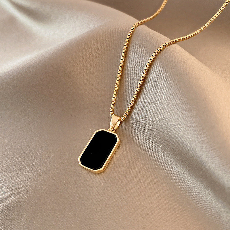 Black Pendant Necklace